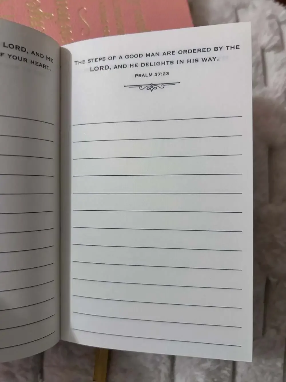 Daily Prayer Journal with 365 Bible Verses Pink Faux Leather Journal